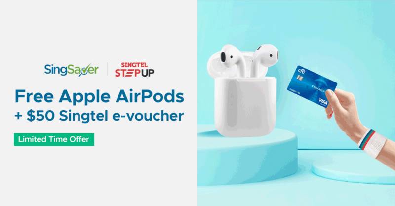 新加坡热门信用卡12月特别活动，送Airpods！还有额外50新币Singtel Voucher哦