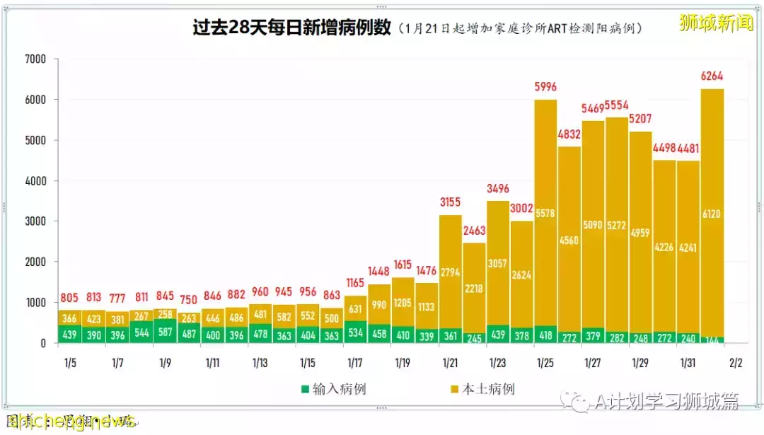 新加坡新增6264起，其中本土6210起；今天再添三起死亡病例