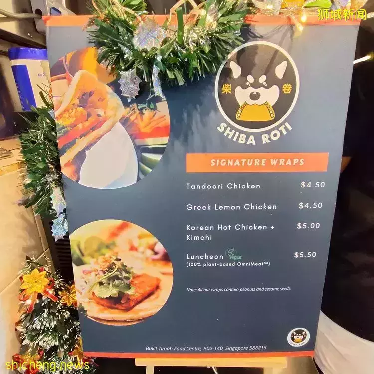 Shiba Roti自创新加坡版Taco🌮饼皮改用印度煎饼，丰富馅料加自制酱汁，一份下肚超满足✨ 