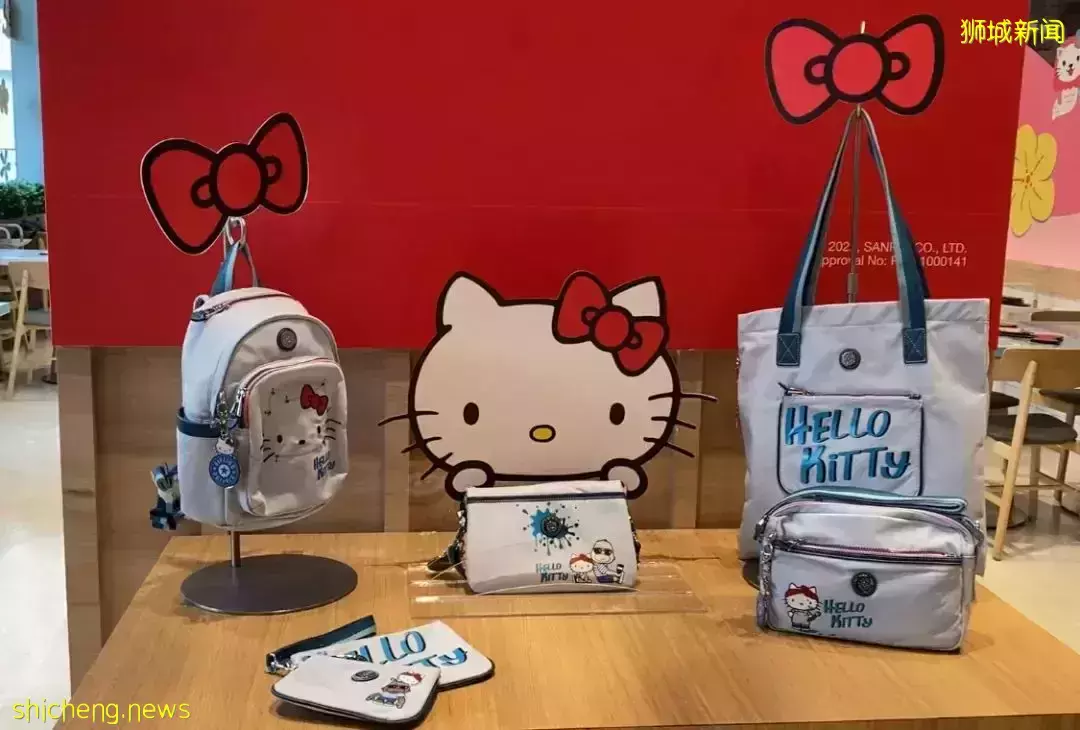 比利时包袋品牌Kipling和Hello Kitty出联名款啦！带你去乌节路超萌快闪餐厅一探究竟