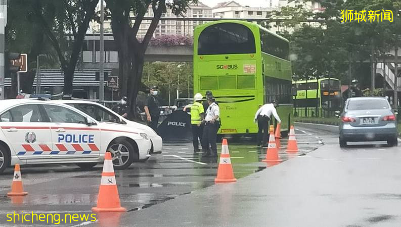 致命车祸，女子被巴士撞击当场去世