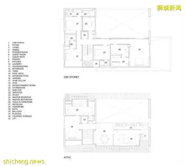 新加坡砖结构的典型坡屋顶住宅