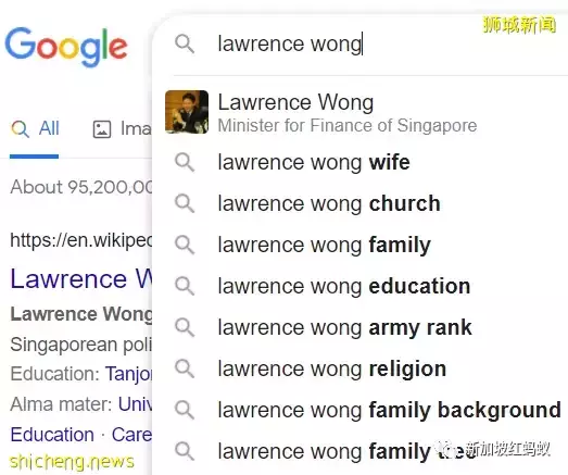 新加坡未来总理成为谷歌热搜焦点　猜猜网民最好奇什么