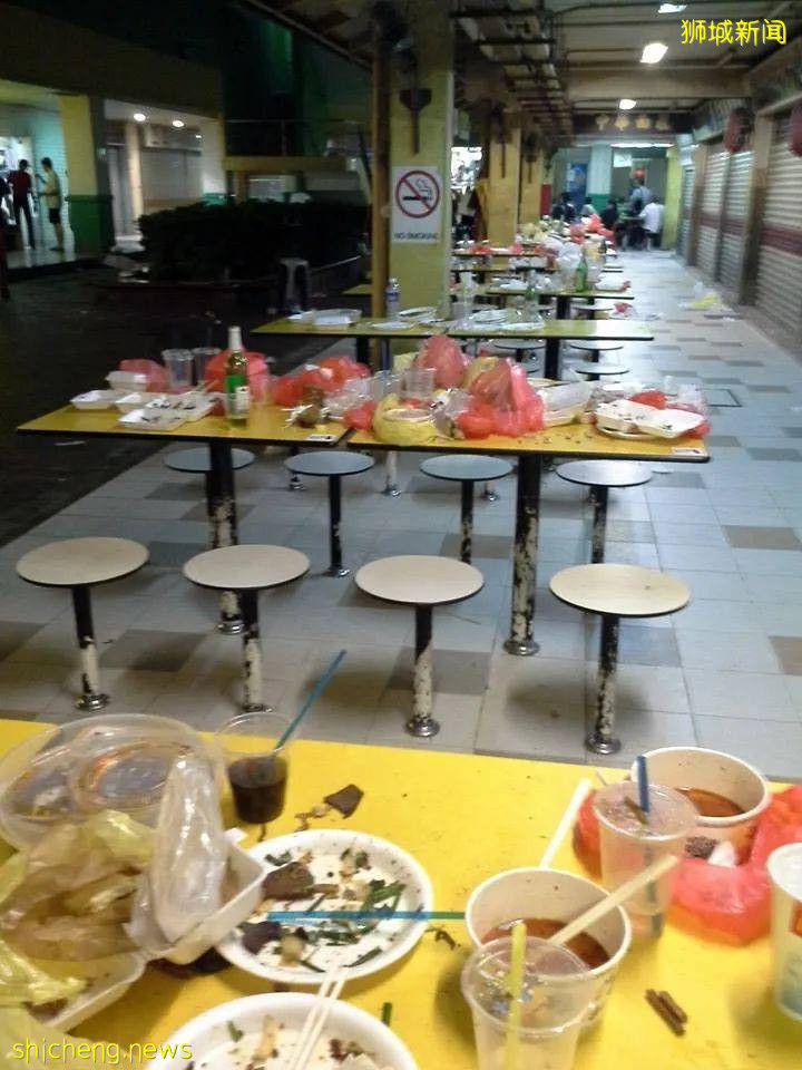 最新！在新加坡小販中心​吃飯完不清理，最高罰2000新幣