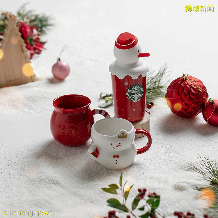 Starbucks冬季圣诞周边🎄全岛已上架！雪人+小熊+雪花+圣诞树造型、佳节氛围感十足❄ 