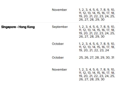 新加坡10月航班计划出炉，飞中国这个城市最便宜