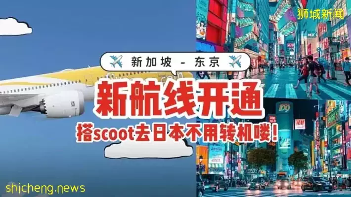 最新航线开通！Scoot 推出首个新加坡  东京直飞服务🔥去日本不用转机喽