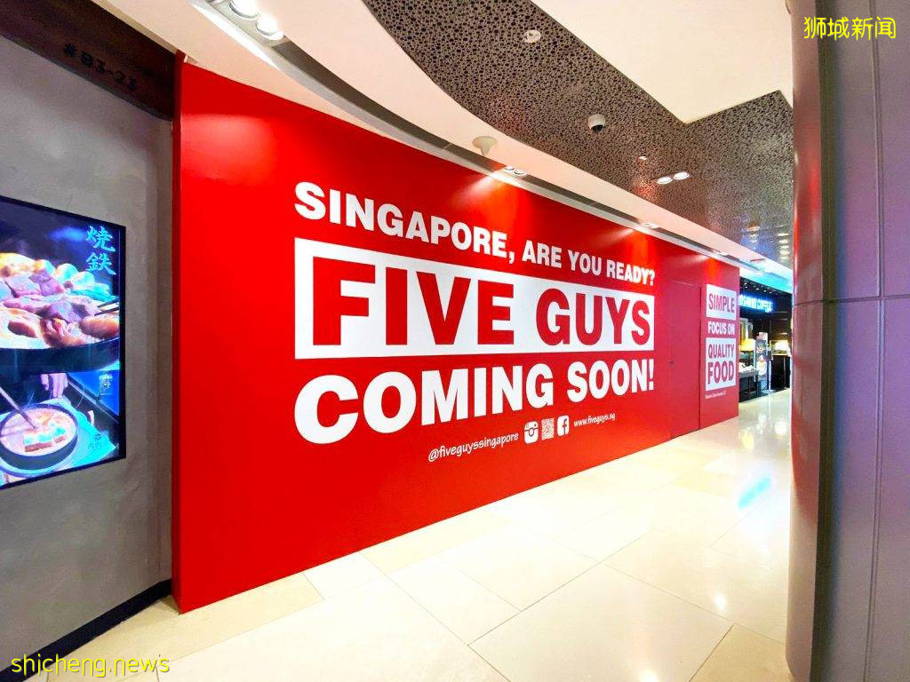 人气汉堡Five Guys开新店！新加坡第三家门店落地ION