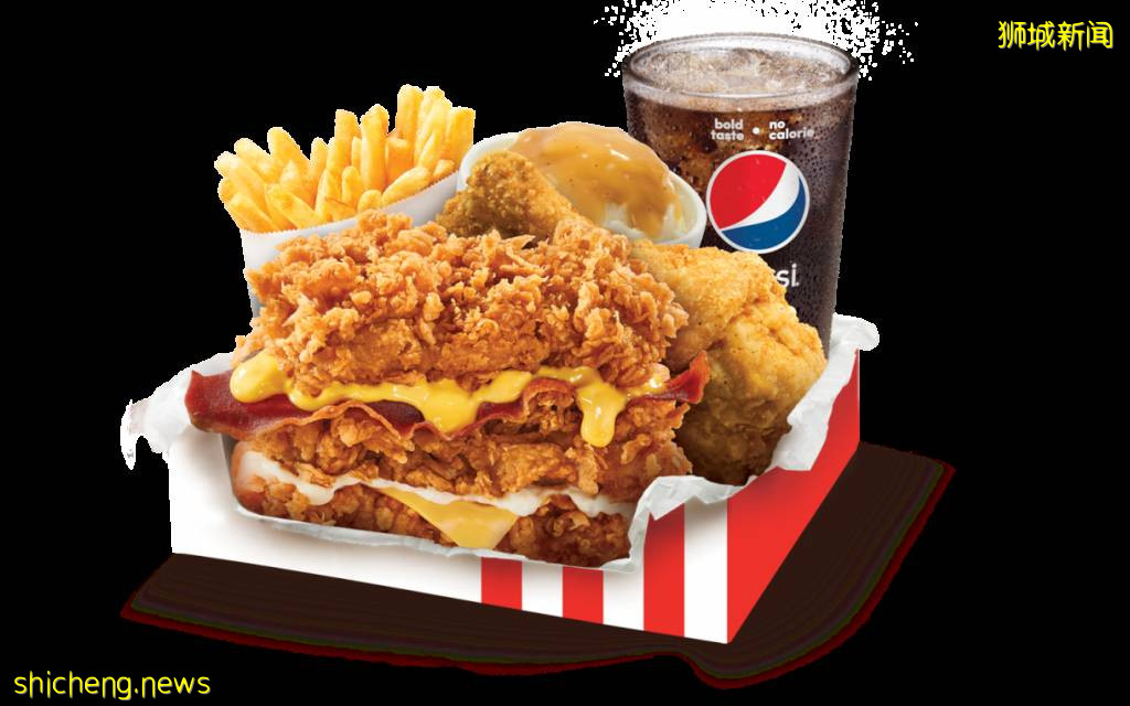 全島上市！KFC新品“Cheesy Zinger Triple Down”🍔三層炸雞漢堡、限賣10天