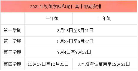 收藏！2021年新加坡学校学假期安排出炉