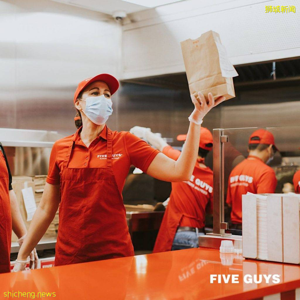 人气汉堡Five Guys开新店！新加坡第三家门店落地ION