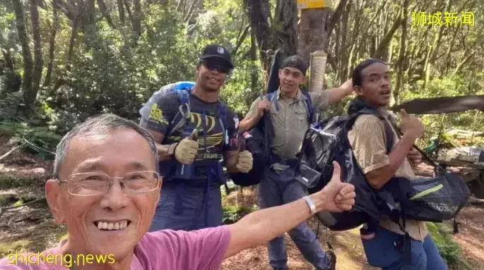 80岁狮城老翁破纪录 登上菲律宾最高山峰 