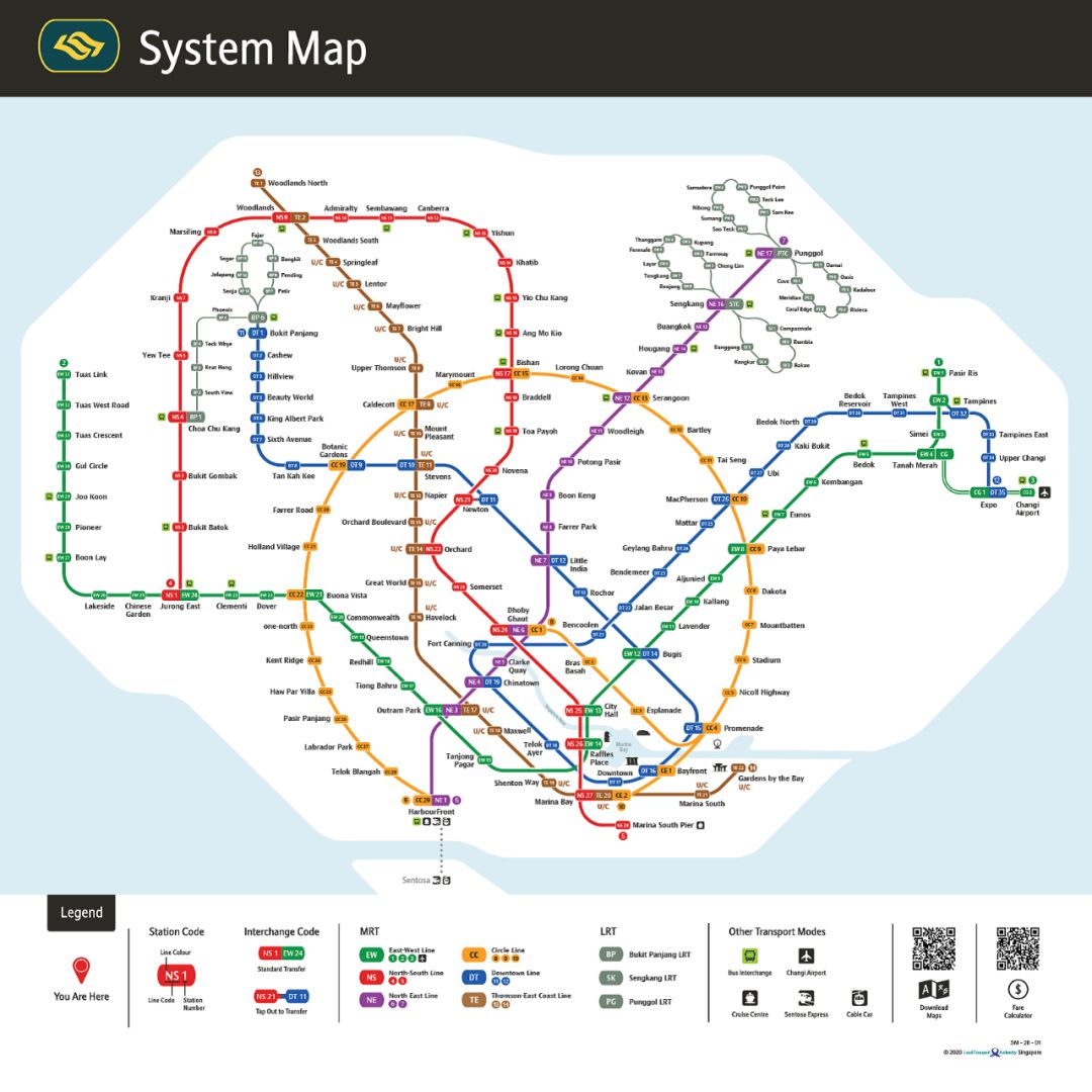 真香！新加坡全岛MRT线路图中文版抢先出炉，你值得收藏