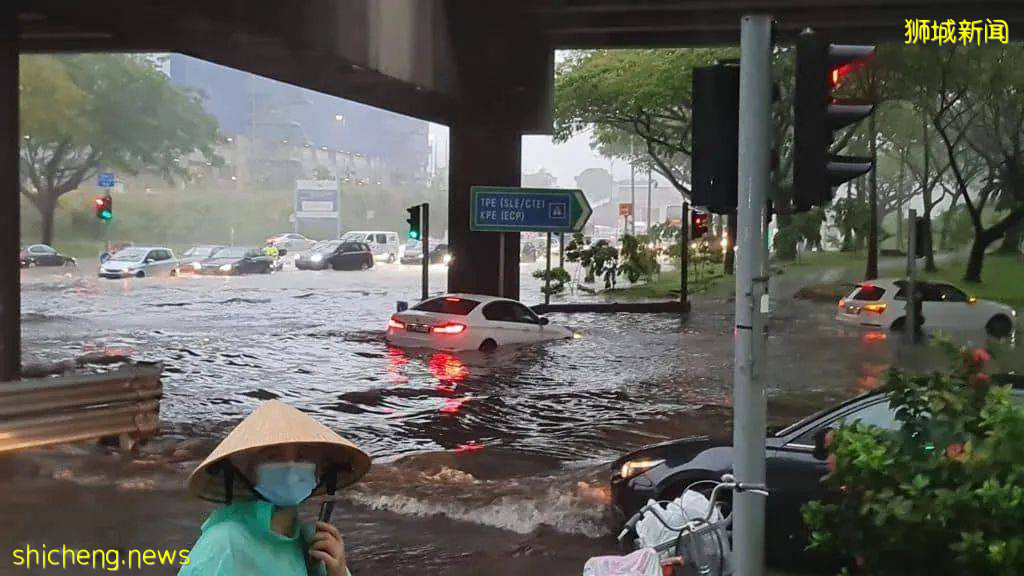 新加坡大暴雨：马路变河、草坡变瀑布！25人被困，1人送医