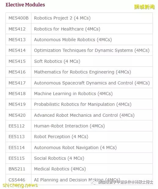 新加坡國立大學明年新增機器人碩士專業