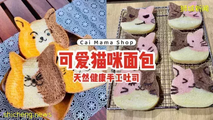 可爱到爆炸的猫咪面包“Cai Mama Shop”😽天然健康的手工吐司，小批量制作，要买要快🛒