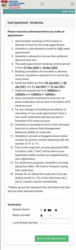 南洋理工大学将免费为学生提供 COVID19 拭子测试