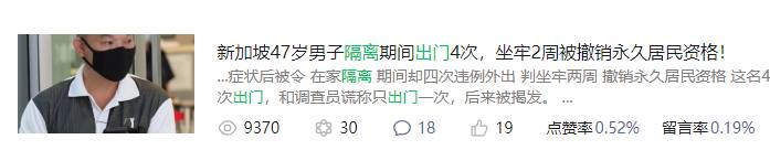 居家隔离注意！新加坡执法员每天1000次探访，8000通监控电话