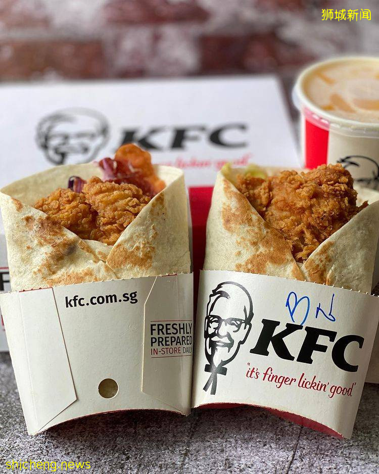 全岛已上架😘KFC新品Zinger Pockett限时售卖！两种口味、卷饼造型很方便🌯 