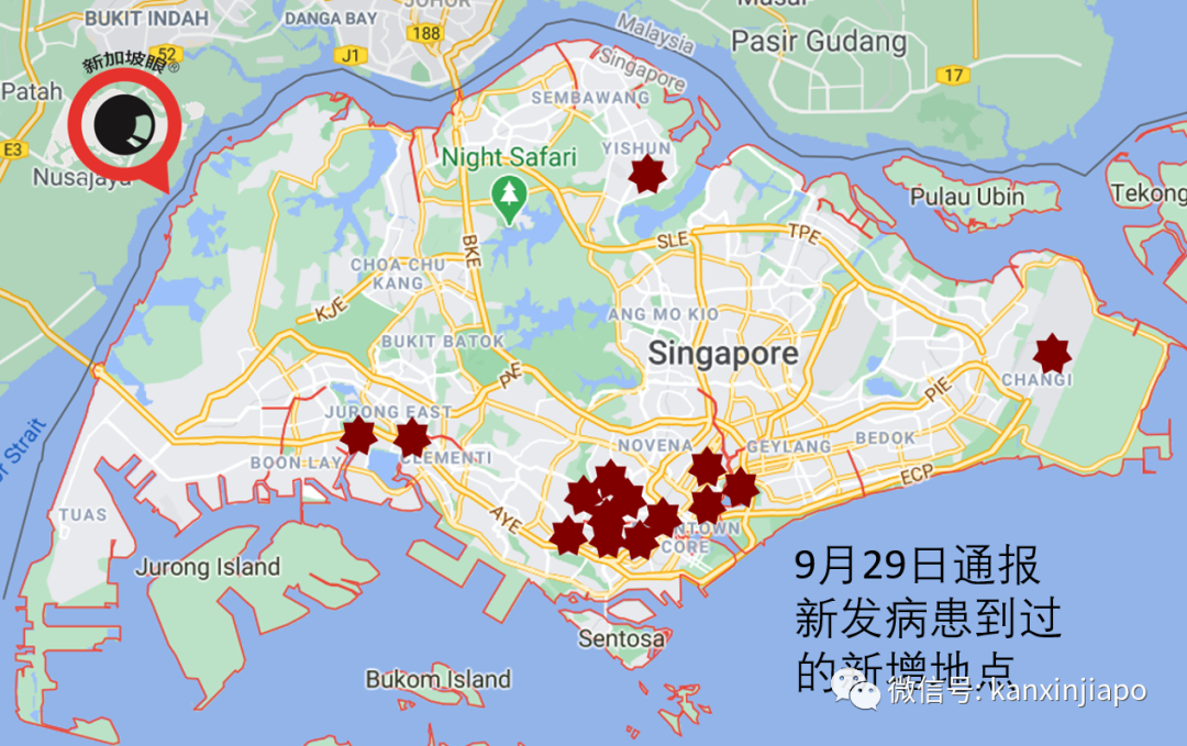 多个新发病例跑过15地点，包括乌节路、武吉士、樟宜机场等