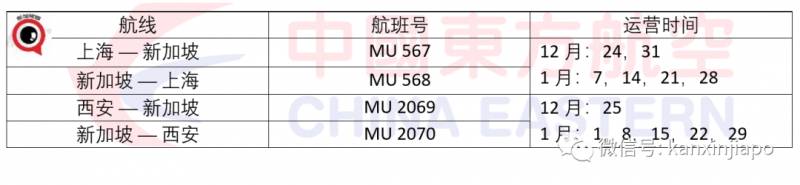 新加坡——西安直航，12月25日恢复