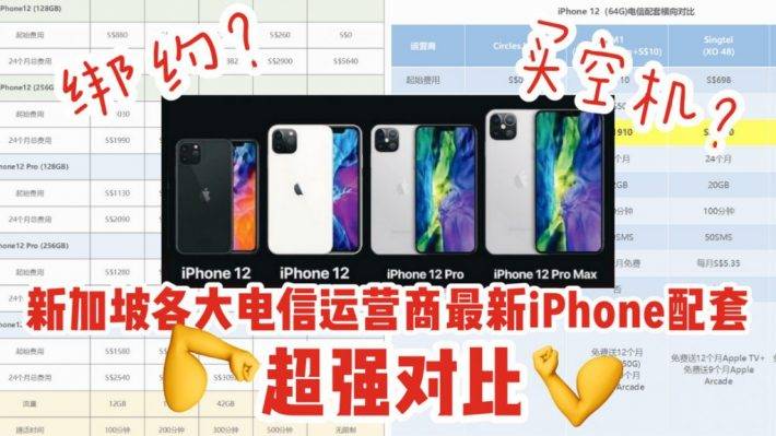 新加坡iPhone 12电信配套最强攻略！横向对比各大电信商配套Plan，挑选最适合自己的iPhone 12配套