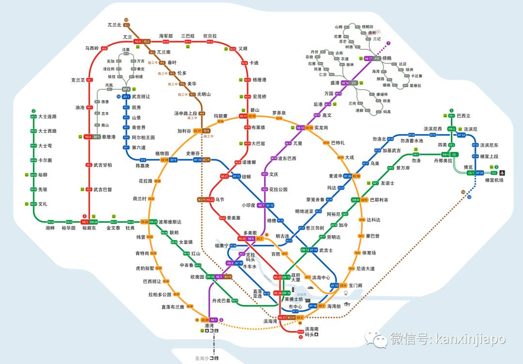 新加坡地铁环线到底是黄色还是橙色？官方给出最终答案