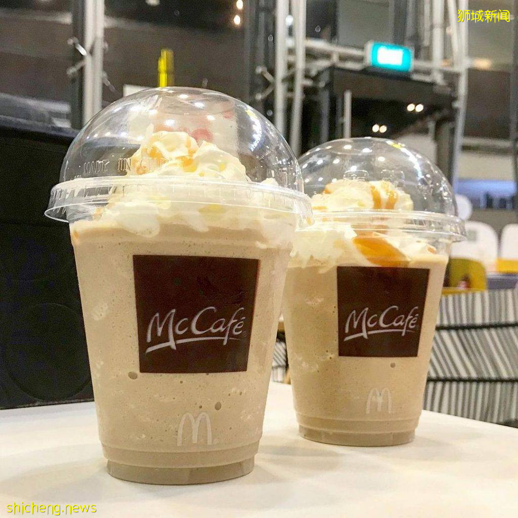 截至本周末！McCafe Frappe冰沙系列饮料一杯只需S$2.50太划算啦 🎉 2款招牌饮料任选