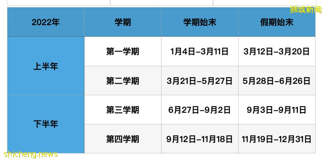 新加坡留学：新加坡学校及公共假期一览