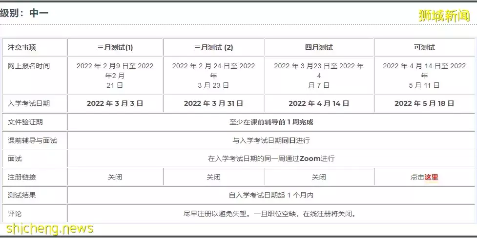 考试安排更新！2022新加坡三育中小学5月入学考试安排出炉