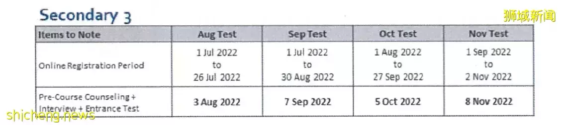 新加坡三育中小學2022又一波入學考試日期公布了！抓緊機會，快准備起來