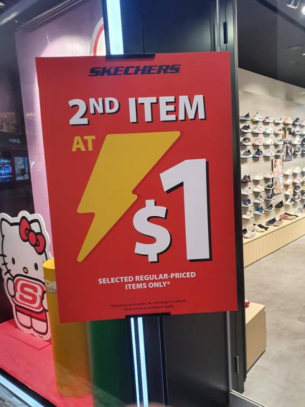 Skechers 11月特賣場💰 精選商品僅售S$1！全島分店均可用優惠價，購入第二件商品