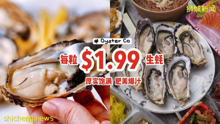 Oyster Co新鲜生蚝每粒$1.99！ 肉质厚实饱满、爆汁肥美🤤鲜度爆表、全岛外送到家门🏠