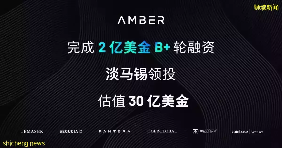 Amber Group 完成2亿美金B+轮融资，淡马锡领投，估值升至30亿美金