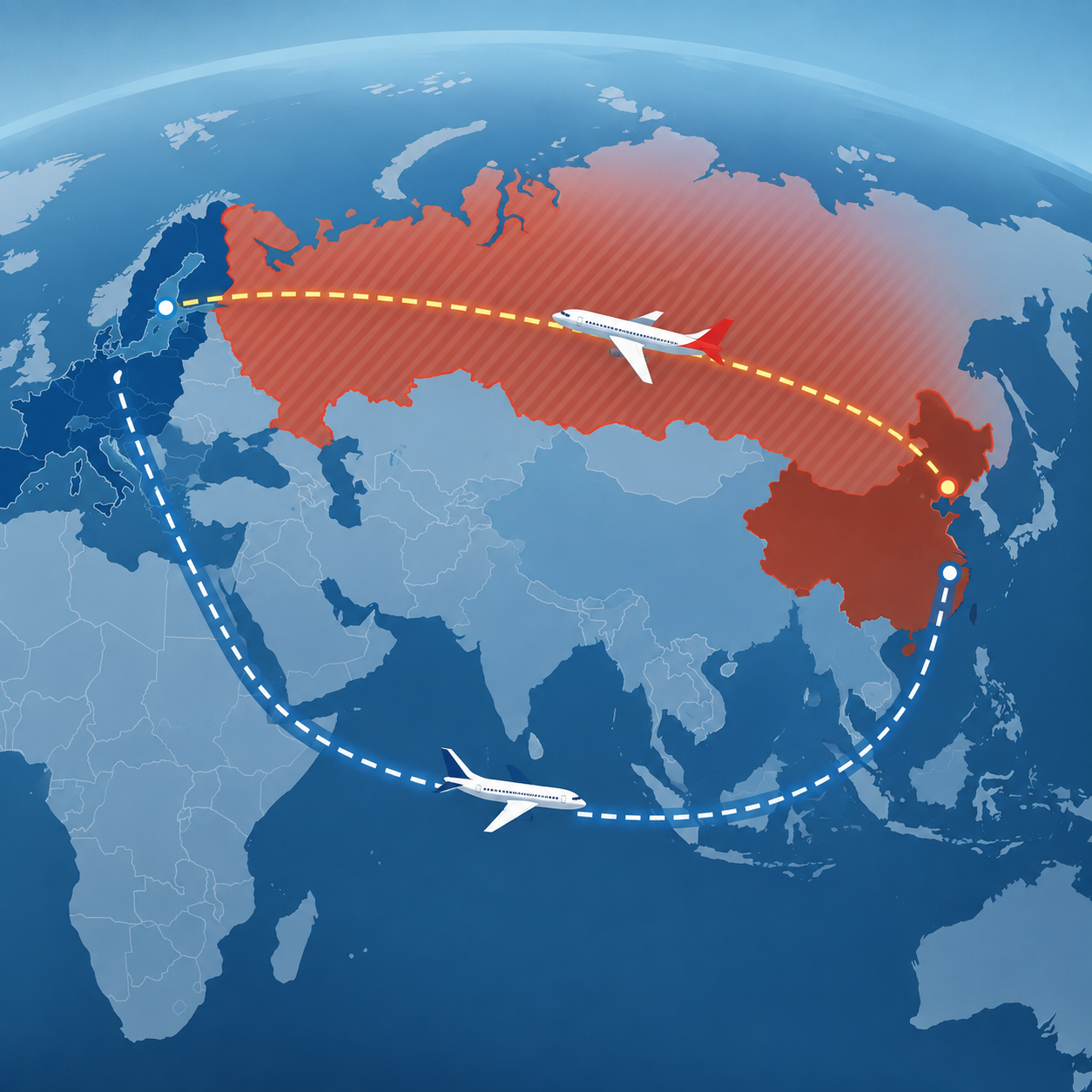 芬兰航空称中国航司可使用俄领空造成不公平竞争