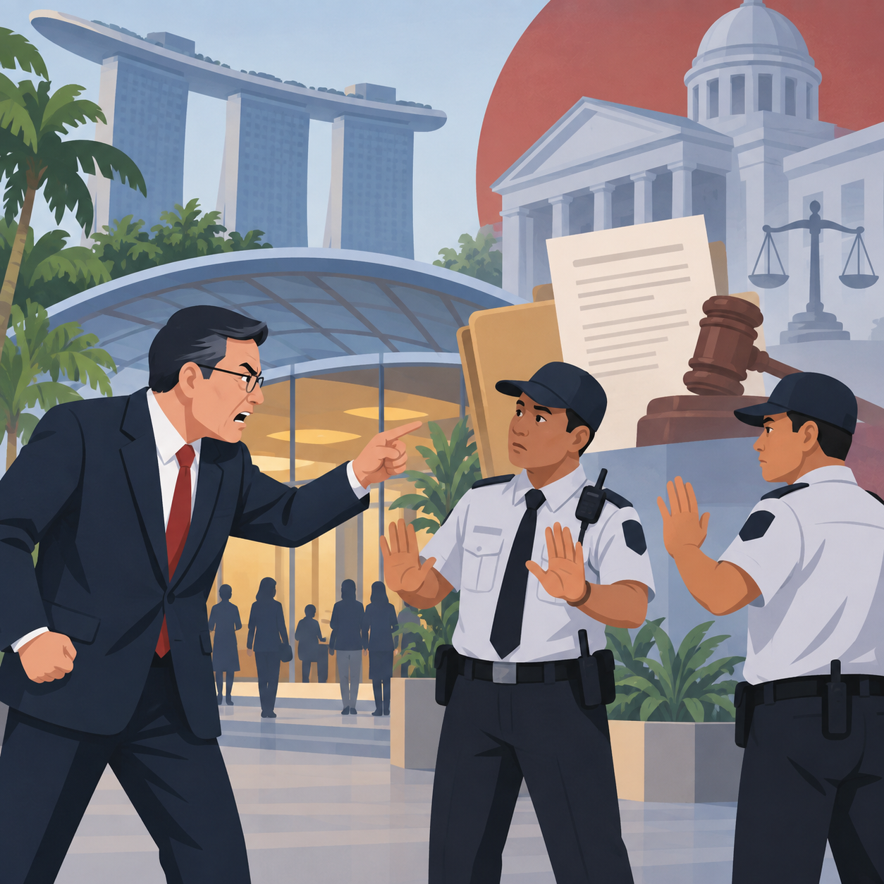 香港校长因在新加坡辱骂保安被解雇，起诉学校索赔14.56万新元