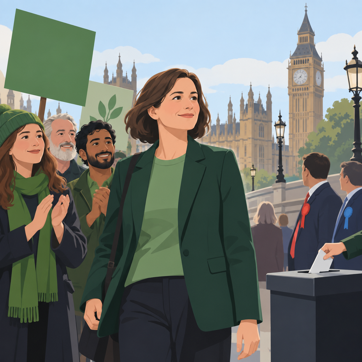 英国绿党党魁确认参选斯塔默 vacated议席