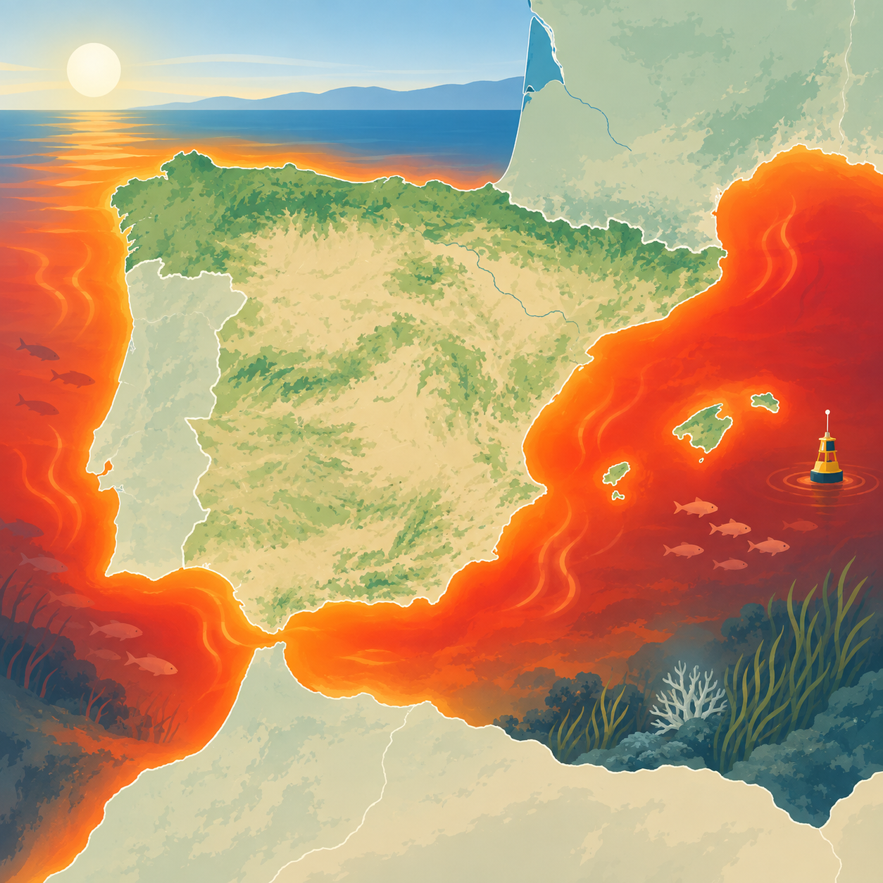 西班牙海域今夏海水温度创历史新高