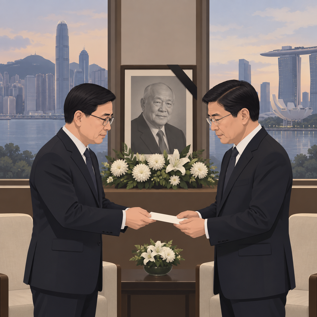 黄循财就董建华逝世向李家超致唁函