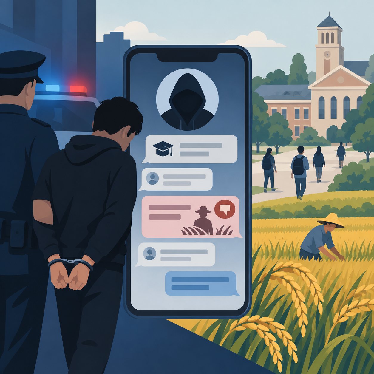 北京警方：男子冒充高校学生诋毁农民被行政拘留