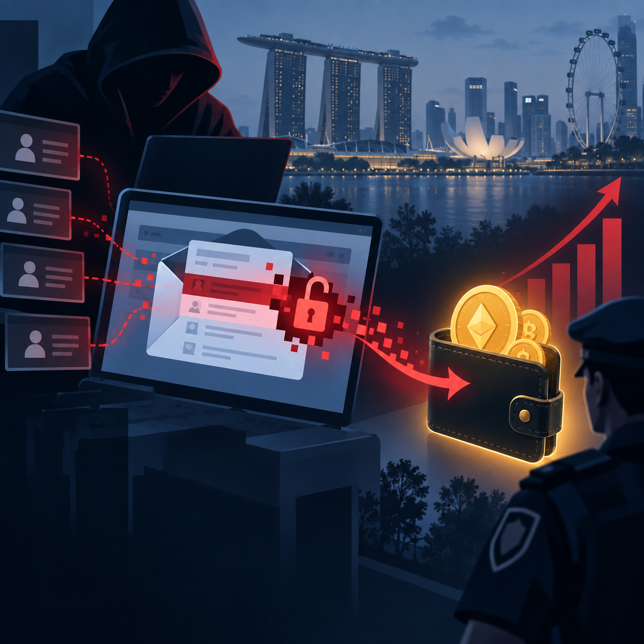 警方警告：利用被入侵电邮盗取加密货币账户的案件增加