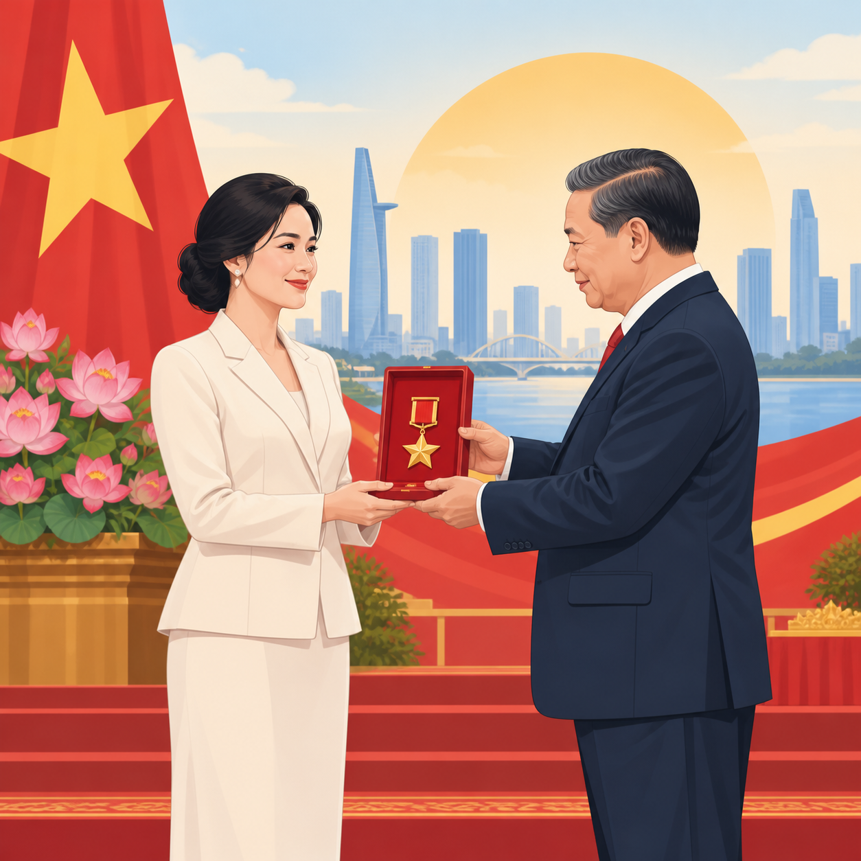 越南企业家阮氏娥获授劳动英雄称号