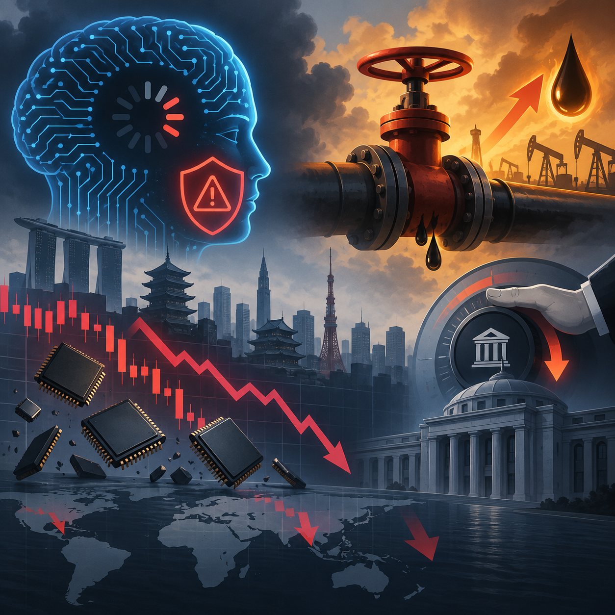 AI放缓呼吁叠加加息预期，科技股下跌
