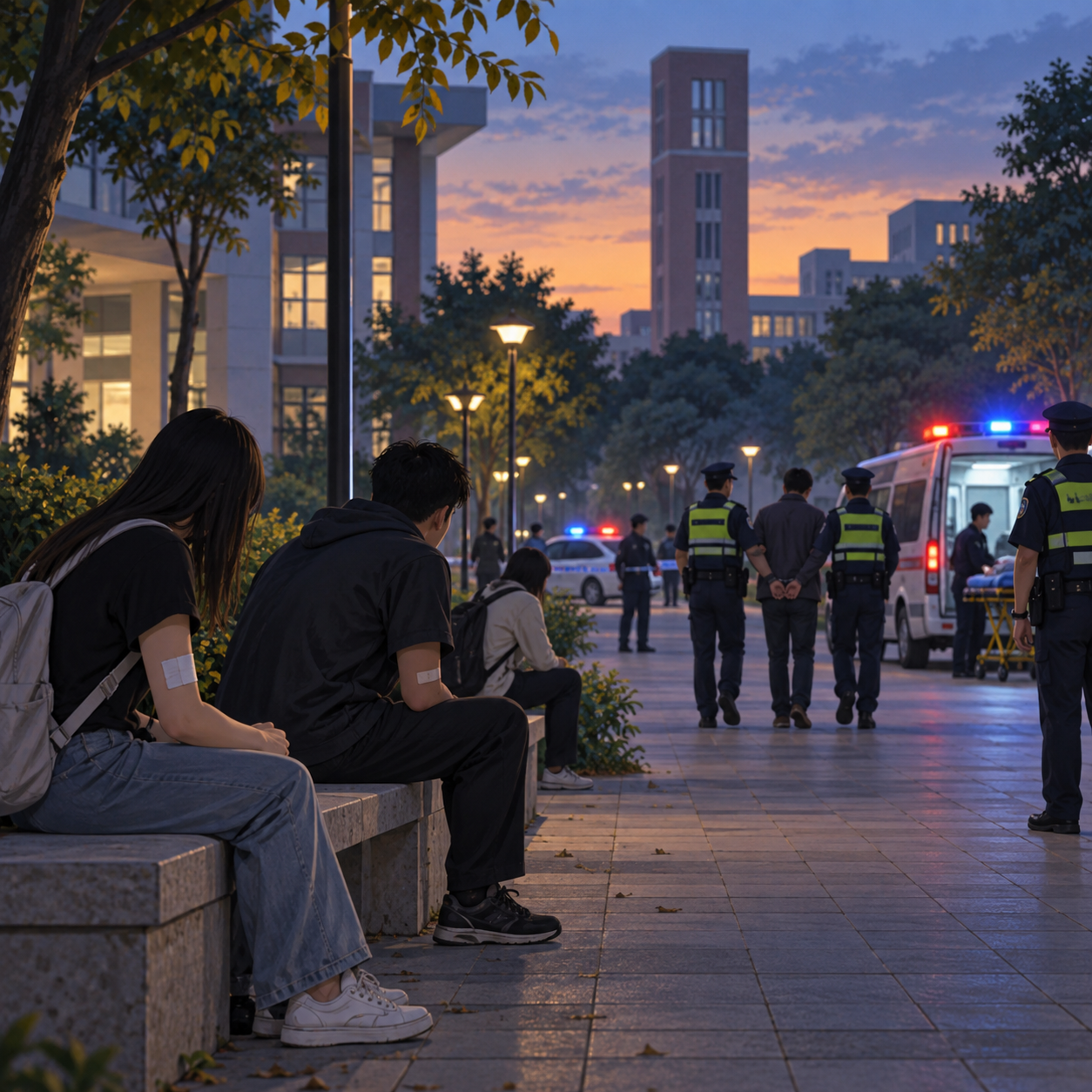中国广州大学城发生持刀伤人事件，多人受伤