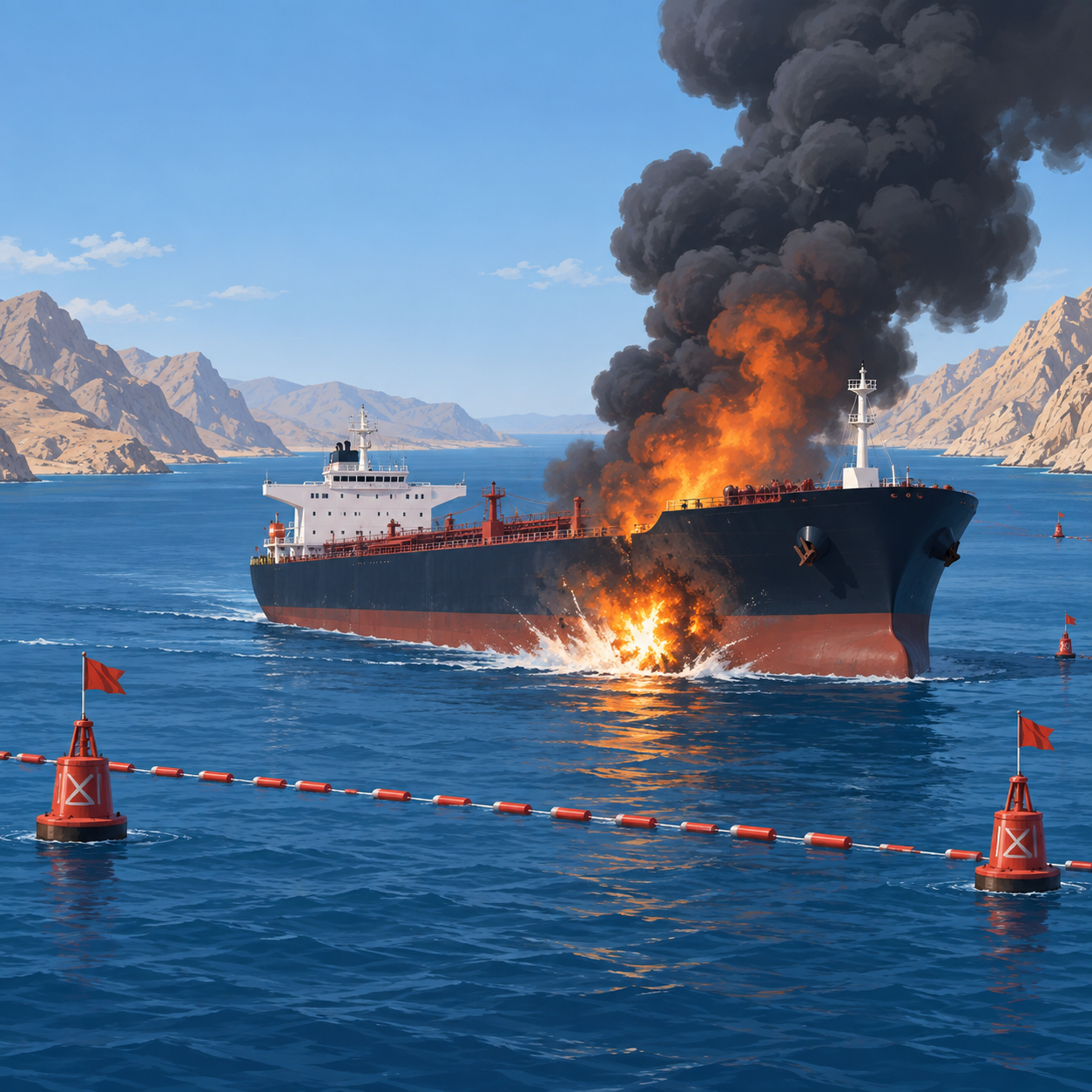 伊朗革命卫队称油轮穿越霍尔木兹海峡禁航区触雷爆炸