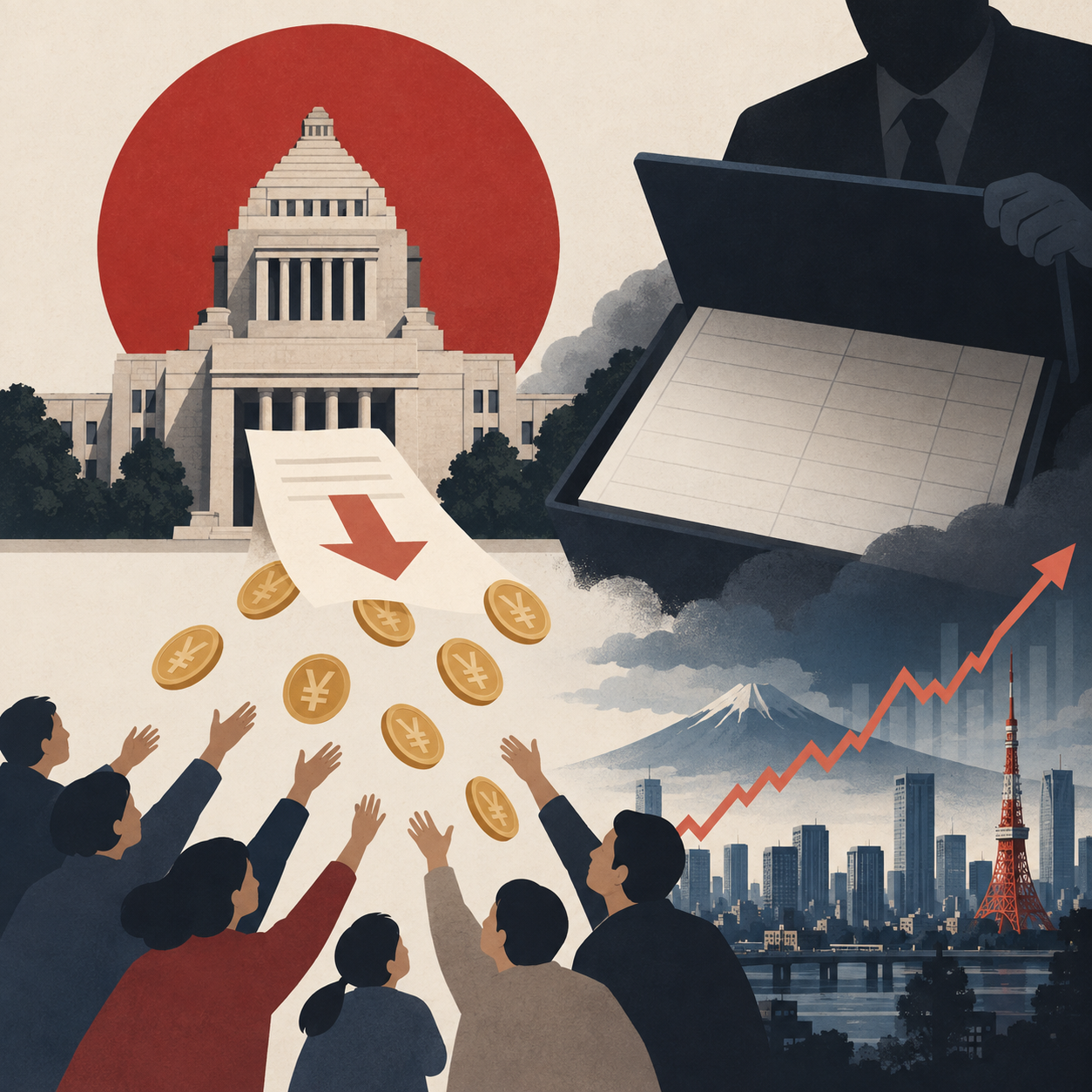 日本拟公布减税方案但不说明资金来源，财政担忧持续
