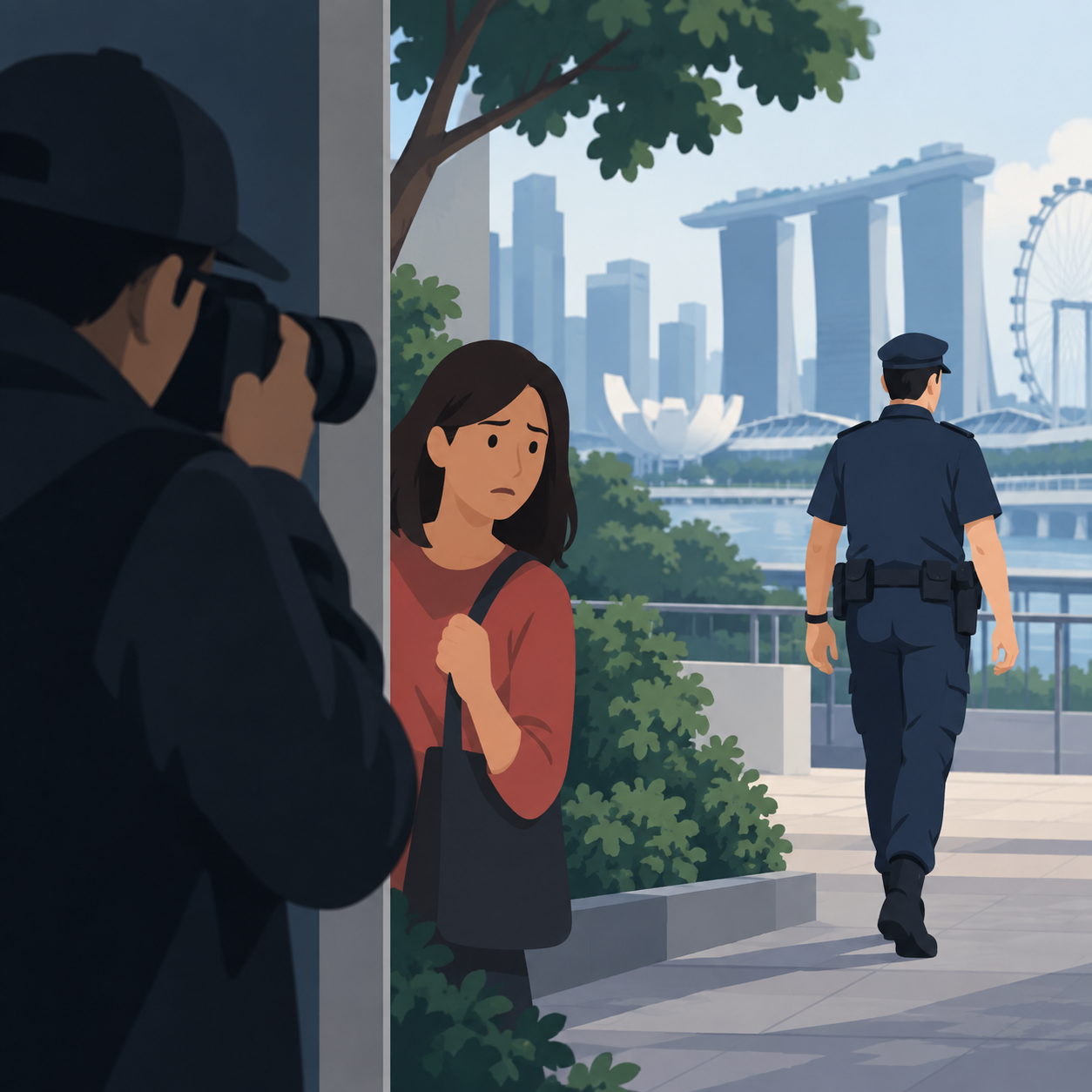 女子因同意私家侦探监视警员被罚款2.4万新元