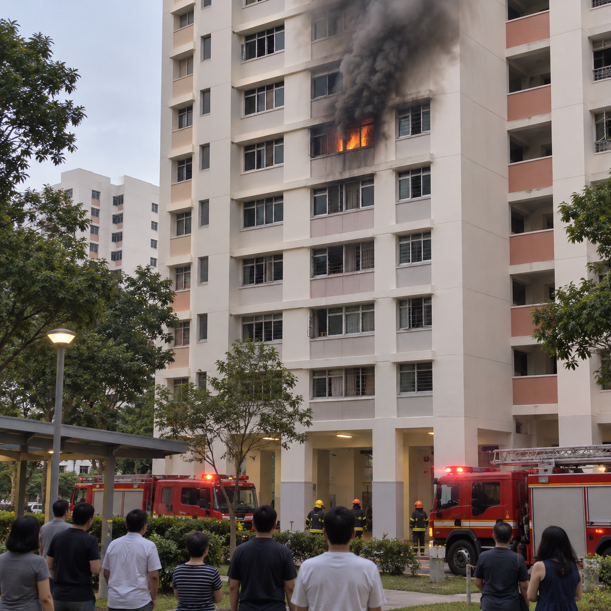 巴西立组屋火灾疏散约20人 两人因吸入浓烟送院
