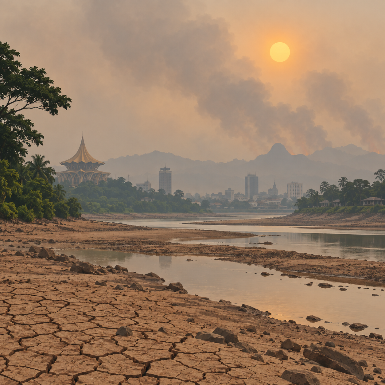 砂拉越炎热干旱天气或持续至下月 烟霾与水位下降引发关注