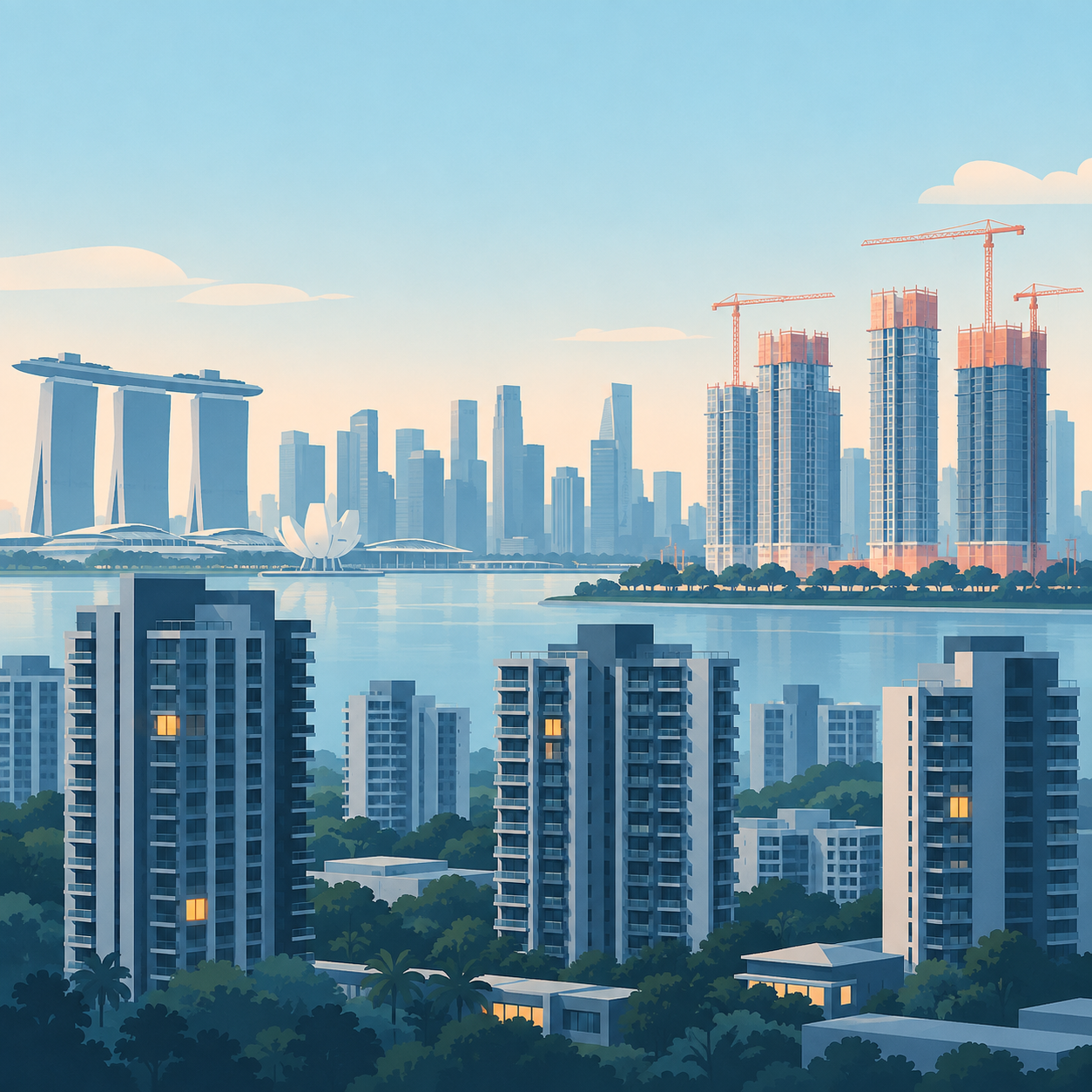 新加坡8月新私宅销量骤降79.1%，分析师料大型项目入市将带动回升